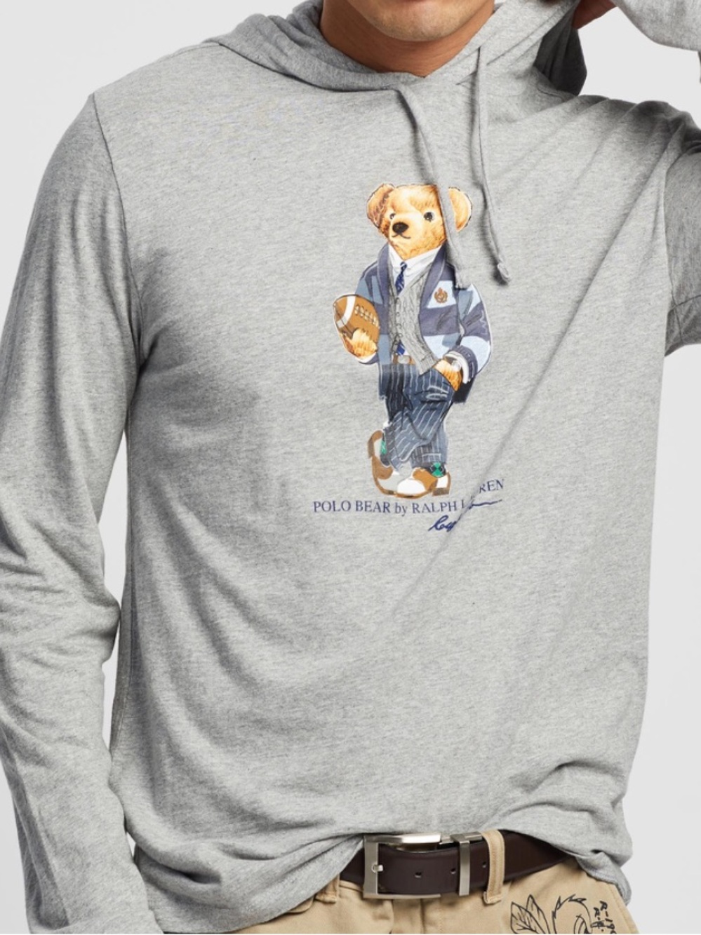 Grey Ralph Lauren Polo Bear Long Sleeve